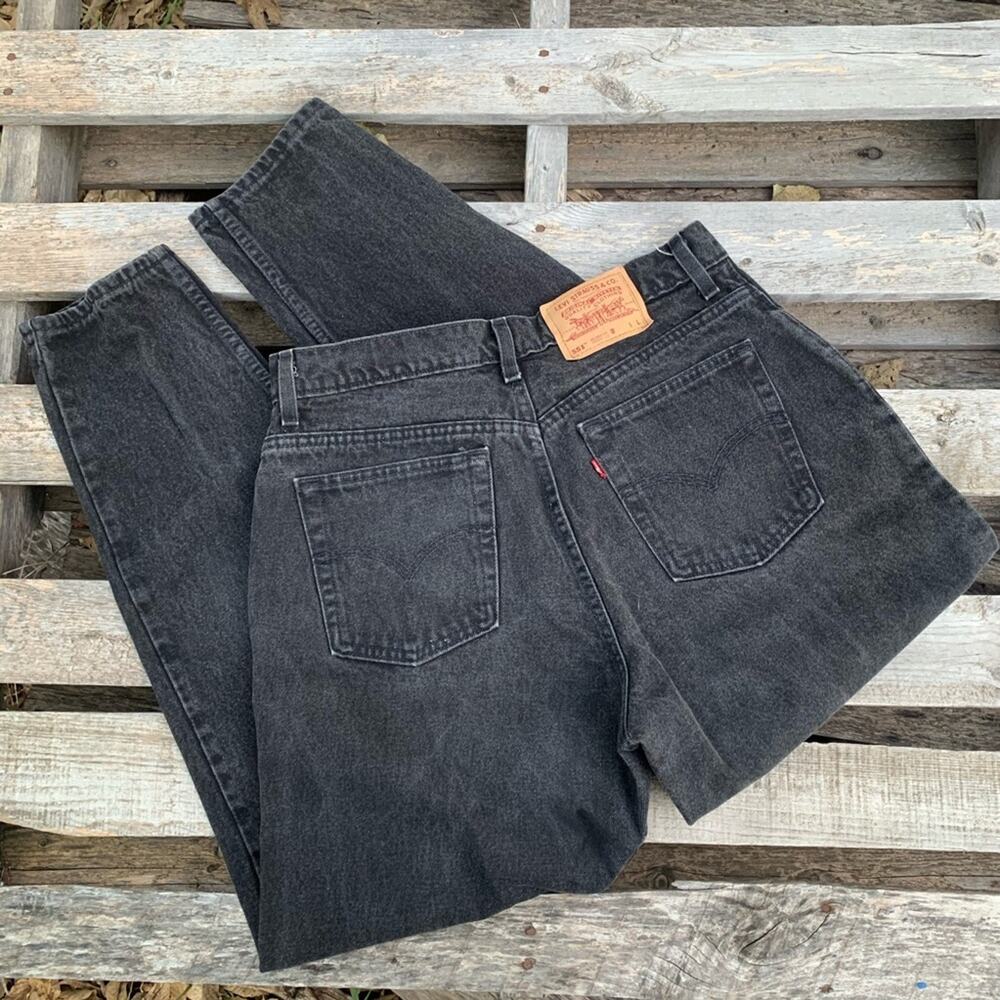 VTG 90s Levi’s 551 LADIES high waist relaxed fit jeans black 16 LONG